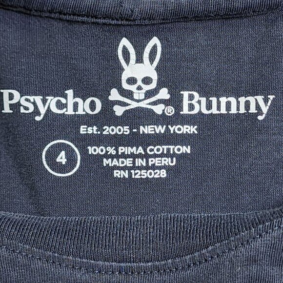 Psycho Bunny Mens Black Long Sleeve Shirt Neon Graphic Logo Size Medium - Picture 5 of 10